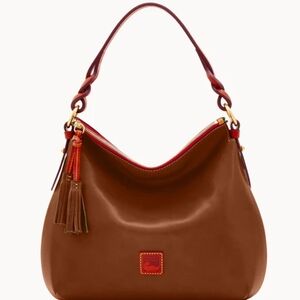 Dooney & Bourke Florentine Leather Hobo with Red Trim